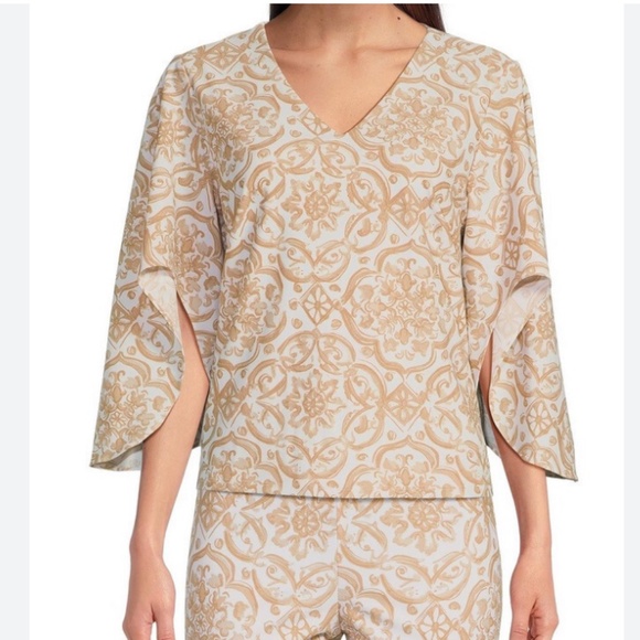 Jude Connally Tops - Jude Connally XS Daniella top painted tile sand print jude cloth
